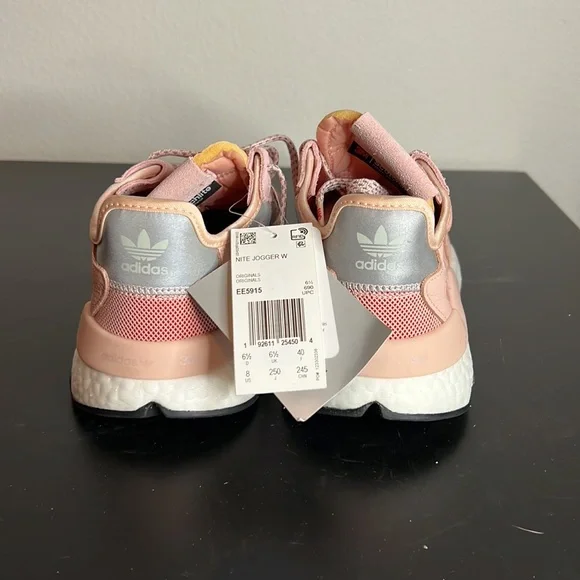 Adidas Nite Jogger running shoes sneakers size 8 pink brand new - Picture 2 of 3